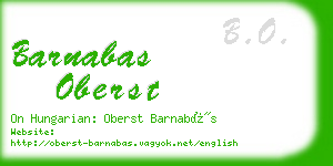 barnabas oberst business card